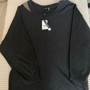 Magaschoni cashmere beaded sweater size XL